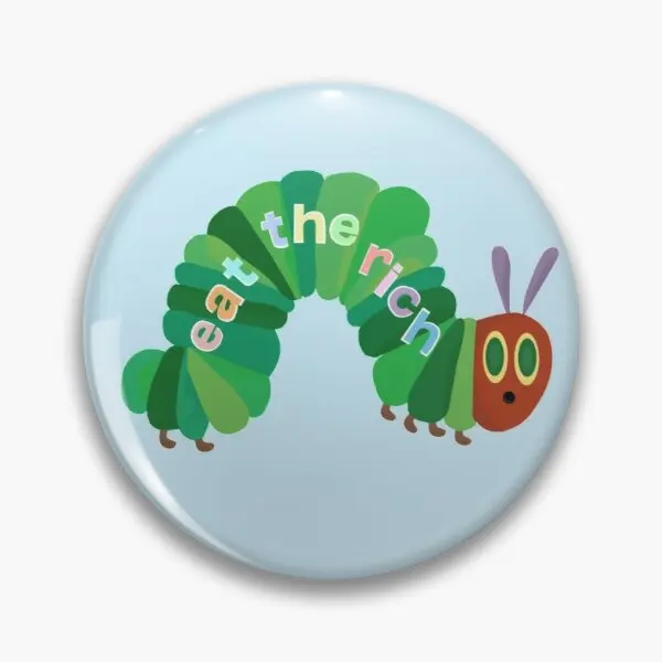 

Съешь богатую голодную гусеницу, настраиваемая мягкая булавка на пуговицы, булавка на лацкан с мультяшным рисунком для шляпы, металлически...