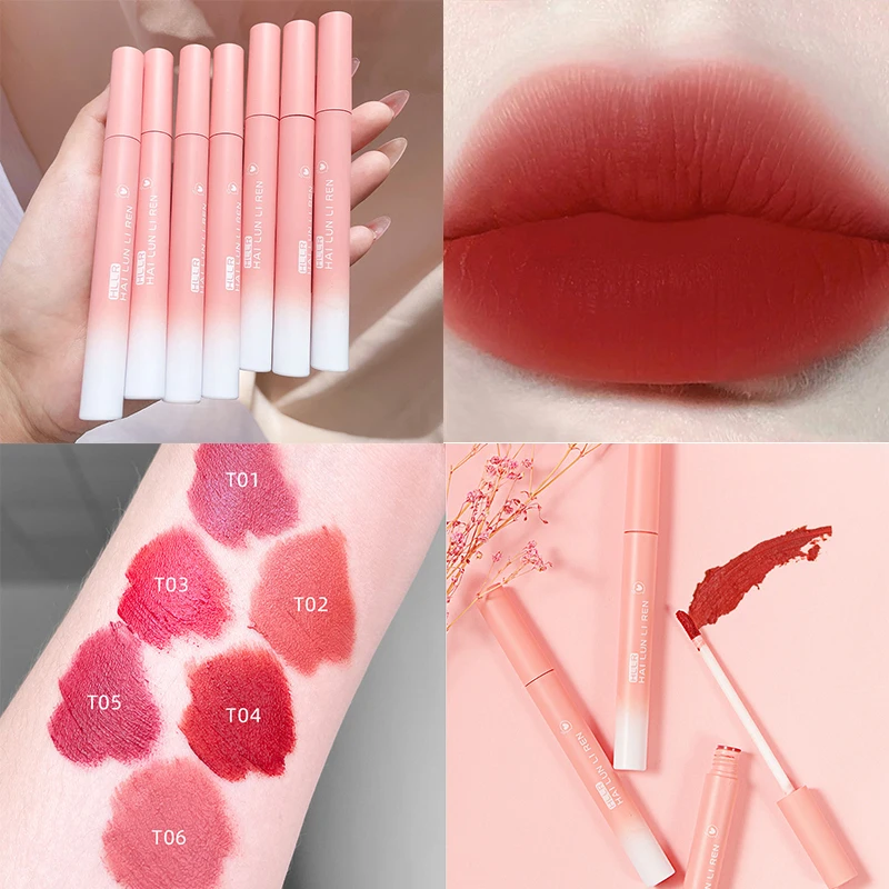 

Korean Matte Velvet Lip Gloss Nude Liquid Lipsticks Waterproof Long Lasting Nonstick Cup Makeup Lip Tint Glaze Daily Cosmetics