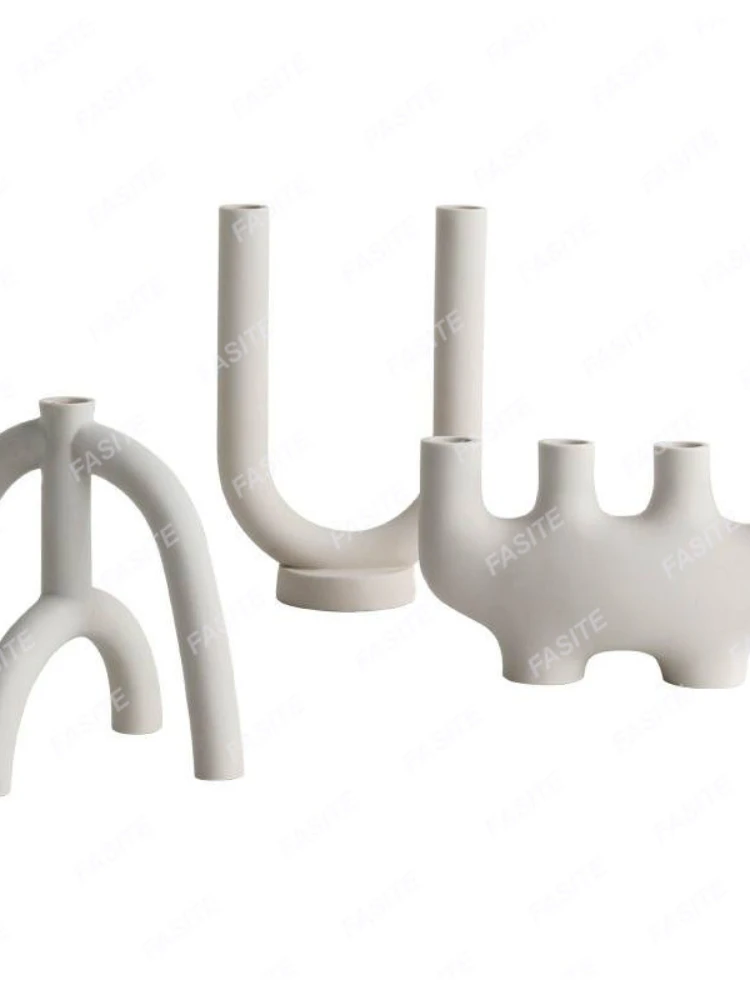 S Water Pipe Modern Living Room Candle Stand Home Ornament Gift Fc455