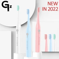 gezhou cd5107 sonic electric toothbrush rechargeable toothbrush ipx8 waterproof 15 mode usb charger replacement heads set