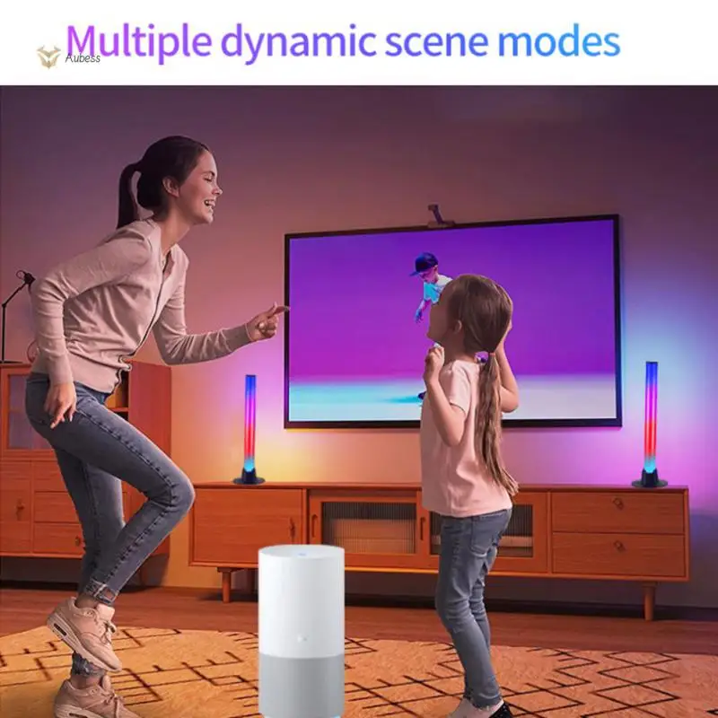 

Aluminum Alloy Led Lamp Support App Control Atmosphere Light Lamp Colorful Light Bars Built-in Pickup 5w Led Lighting Pc Desktop