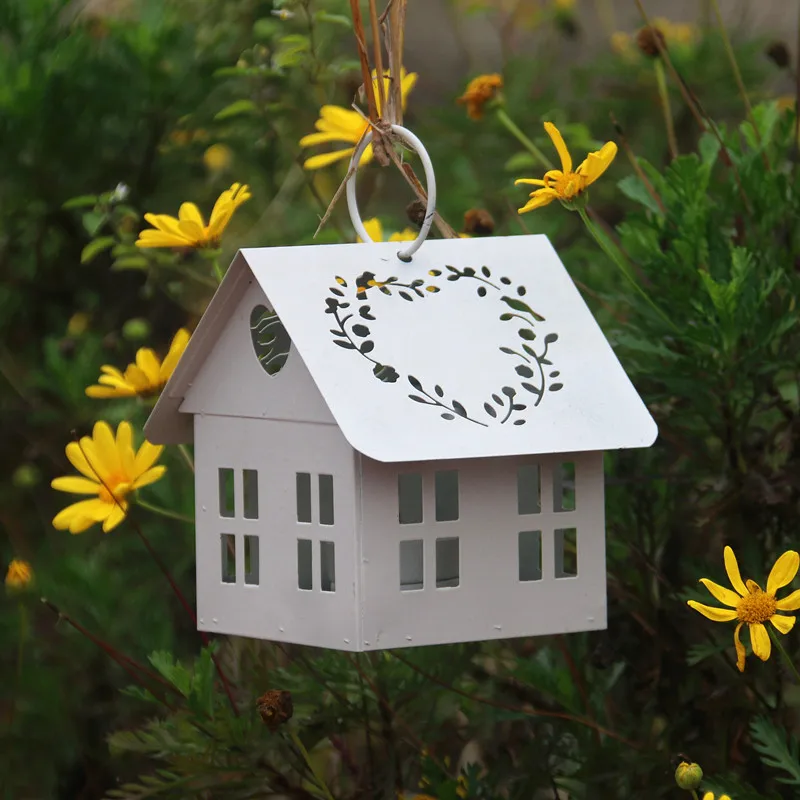 S House White Garden Modern Design Candle Holders Nordic Style Glam Ozdoby Do Pokoju Room Ornaments