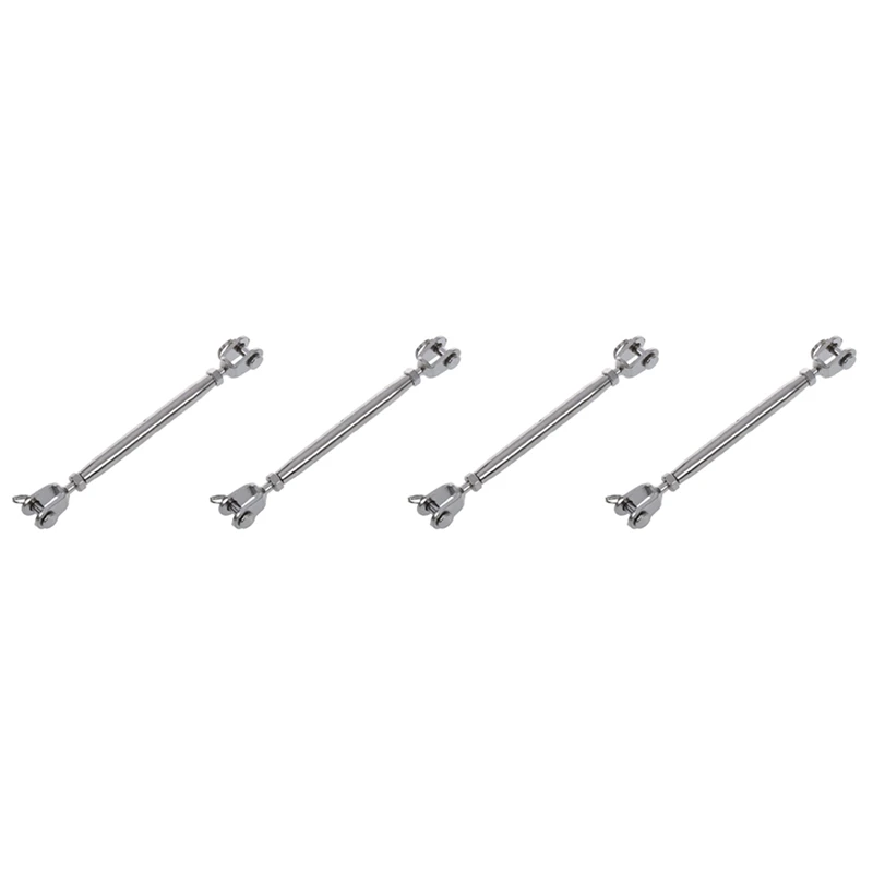 

4X 304 Stainless Steel Rigging Screw Closed Body Jaw Jaw Turnbuckle 7/32 Inch Thread