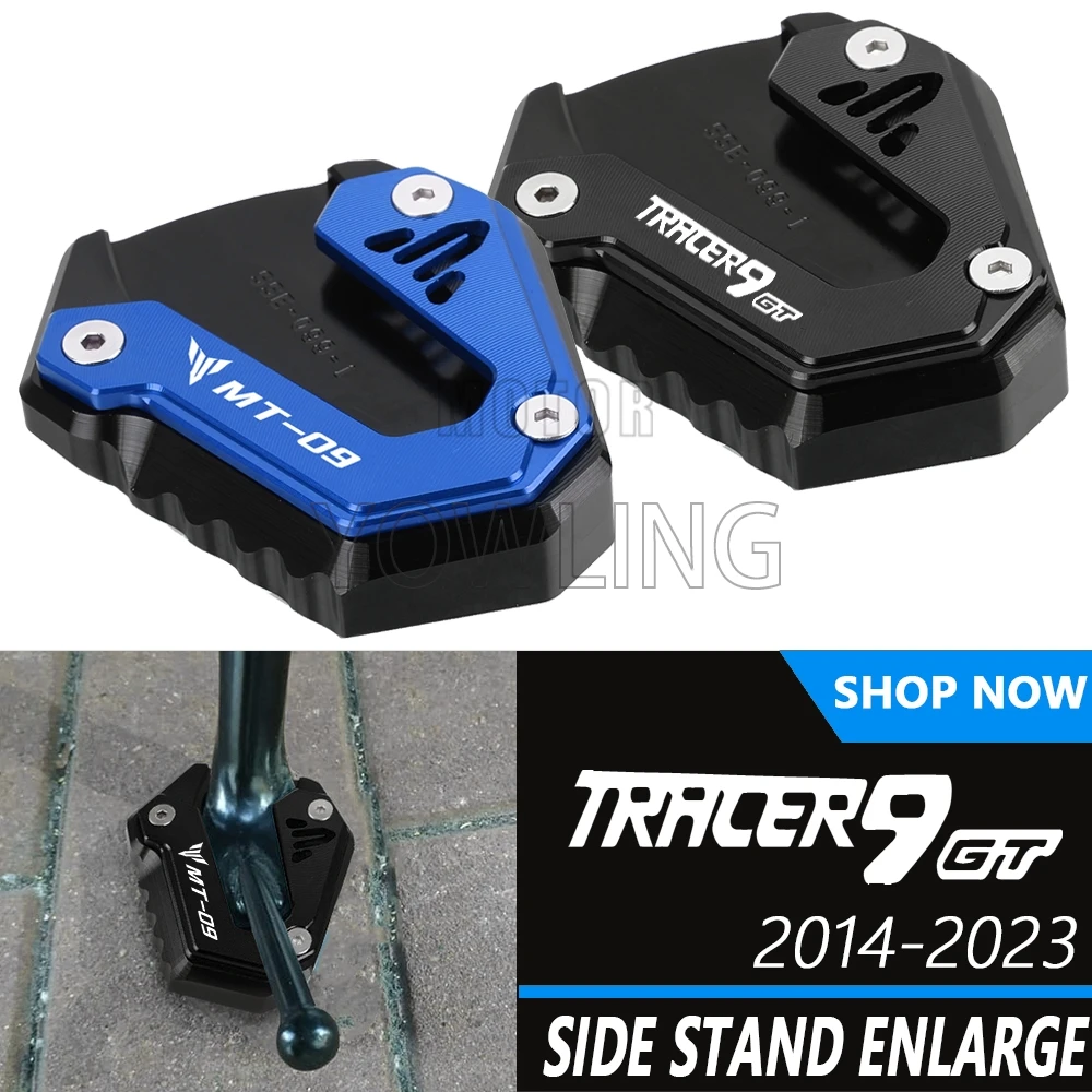 Фото Для мотоциклов YAMAHA TRACER 9 GT 9GT 900 Tracer900 MT09 MT-09 XSR900 GP 2026: Увеличенная опорная площадка для боковой подножки 2013-2025 №1