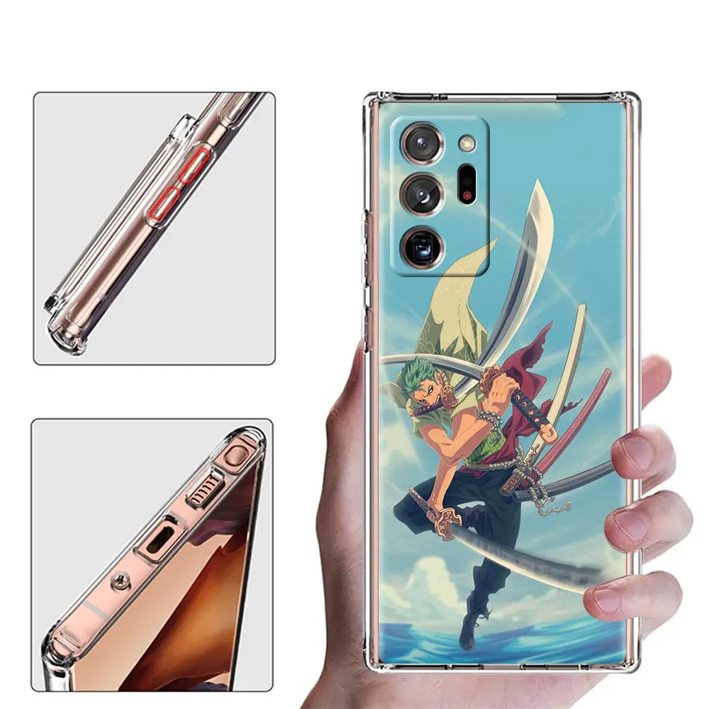 hot anime one piece transparent case for samsung galaxy note 20 ultra 9 8 10 plus lite m31 m51 m30s m11 m21 soft tpu phone cover free global shipping