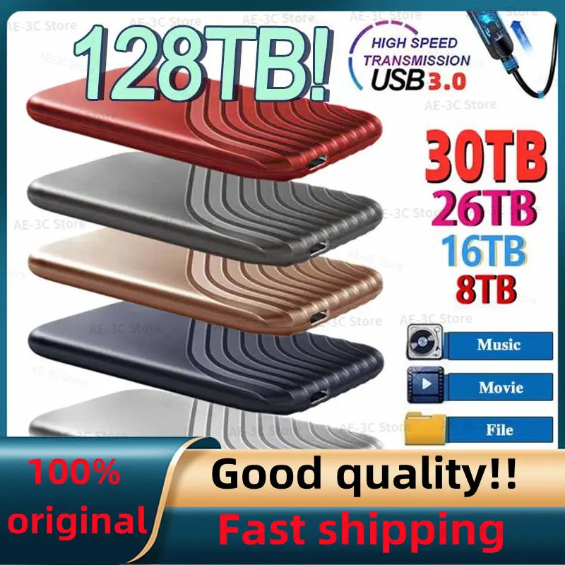 

New 100% Original 128TB Solid State Universal Hard Disk Desktop M.2 SSD 2280 High Capacity 2TB SSD Solid State Drive For Laptop