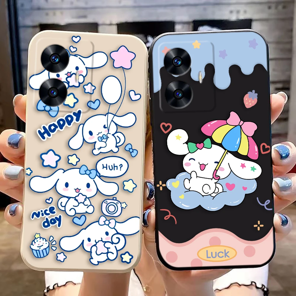 Чехол для телефона Cartoon Dog Kawaii Cinnamoroll Realme C65 C63 C53 C35 C55 C33 C30 C21Y C20 C12 C11 GT 2 XT NARAO 20 30 50