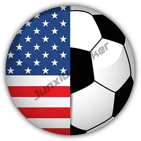 

CreativeFootball Stickers USA FlagFootball Flexible Vinyl Waterproof Car Bumper Sticker Car Decoration Glue Sticker