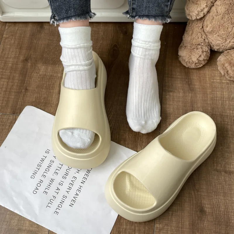 Solid EVA Slippers For Women Summer Platform Female Flip Flops Soft Bottom Footwear Woman Ladies Outside Slippers