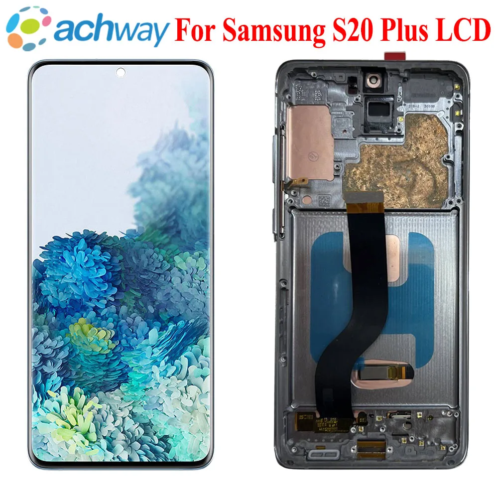

Новый OLED-дисплей для Samsung Galaxy S20 Plus SM-G985 LCD дисплей S20 + сенсорный экран дигитайзер в сборе Замена с рамкой