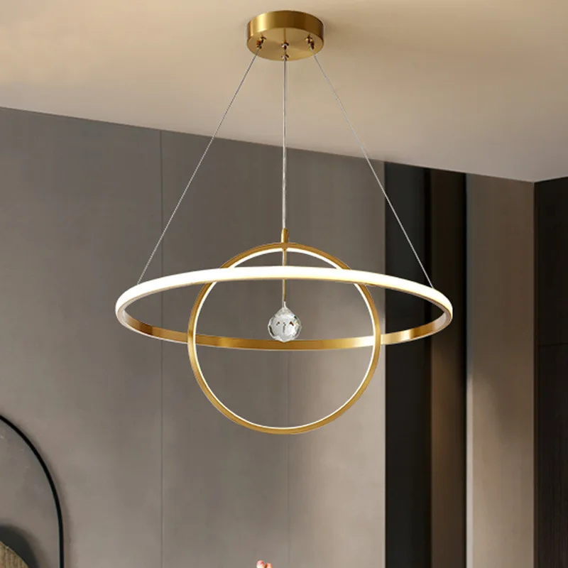 Современный кольцевой Алюминий подвесной светильник с Гостиная Обеденная Lamparas De