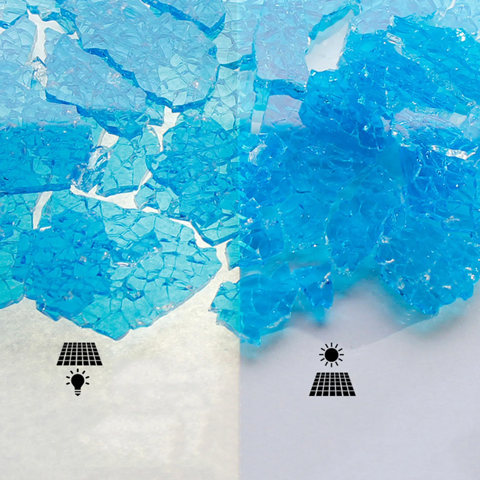 

Colorful Ice Crack Fragments DIY Creative Handmade Art Color Tempered Glass Particles Light Transmission Home Decals