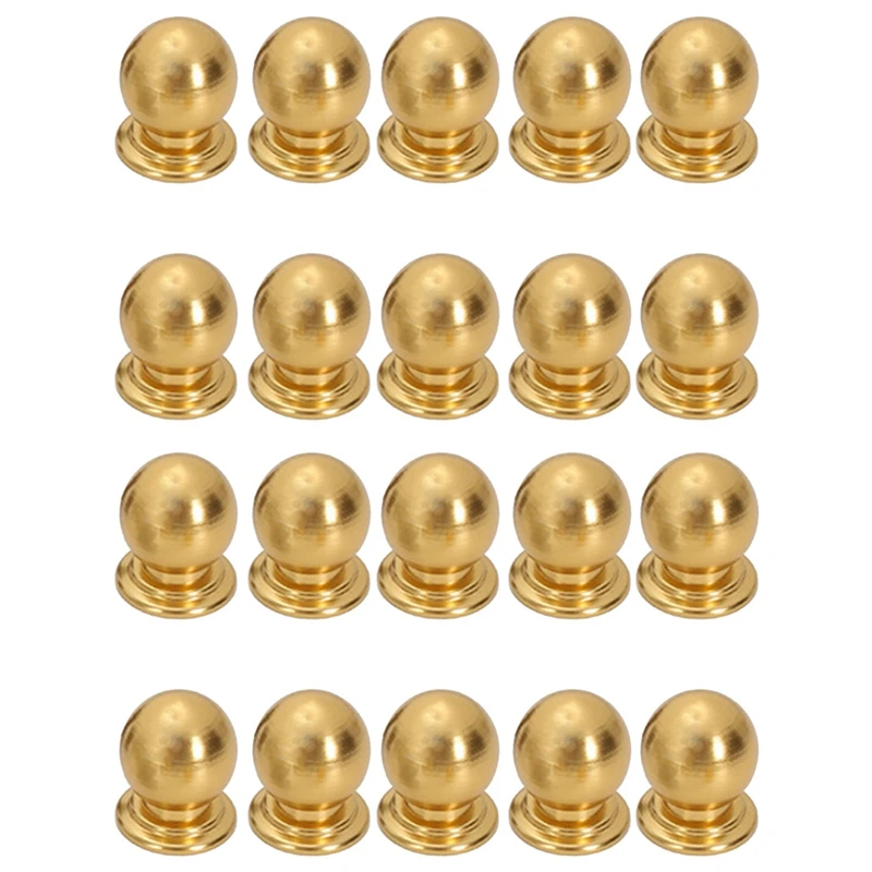 

20 Pcs Cabinet Knobs Round Ball Knobs Bathroom Cabinet Knobs Dresser Knobs, Modern Cabinet Hardware For Kitchen Gold