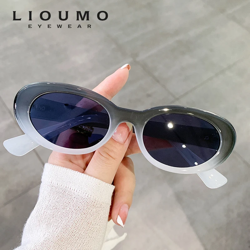 

LIOUMO Brand Designer Oval Retro Sunglasses For Women Anti-Glare Driving Sun Glasses Men UV400 Goggles gafas de sol hombre