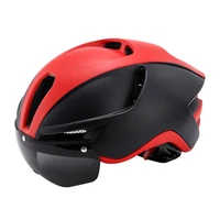 2022 bicycle helmet with cycling goggles charging taillights mtb road bike cycling helmet man woman cascos capacete ciclismo mtb