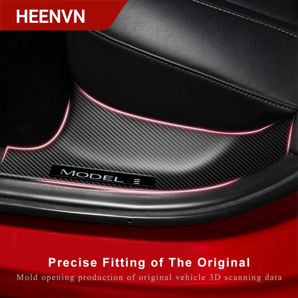 

Защитная Накладка на порог Tesla, для 2022, углеродное волокно