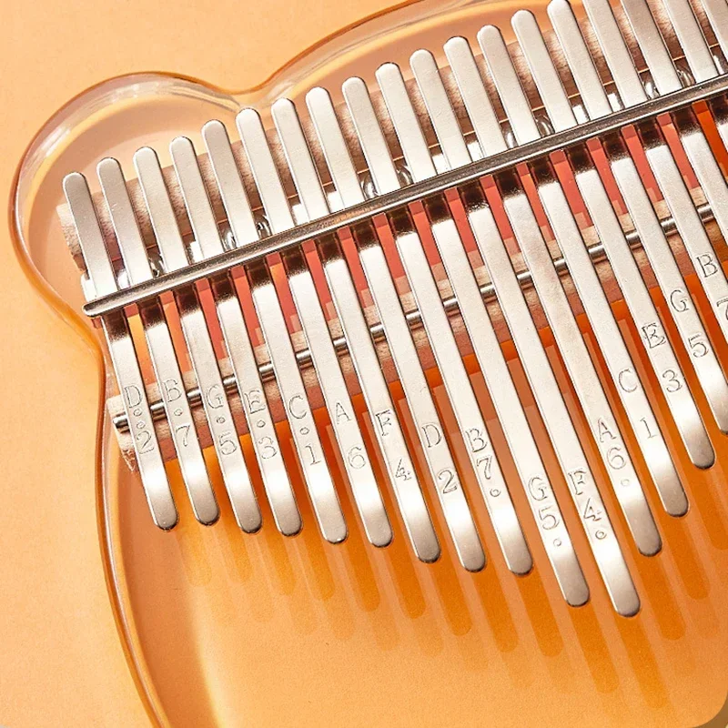 Прозрачная акриловая Kalimba 17 дюймов 21 клавиша Хроматическая Kalimbas пианино для