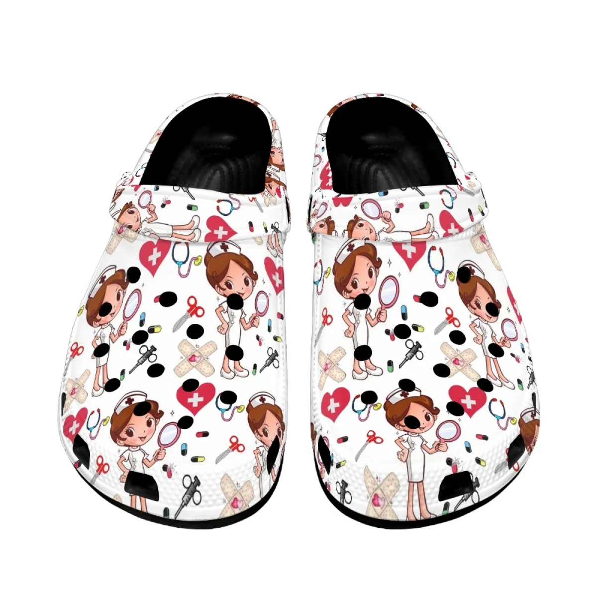 2023 Summer Outdoor Women Slippers Kawaii Nurse Medical Design Garden Flats Shoes Couple Indoor Classic Nursing Sandals Footwear