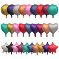50pcs 18 inch heart star round matte metal foil balloons chrome helium balloon wedding party decor supplies valentines day gifts