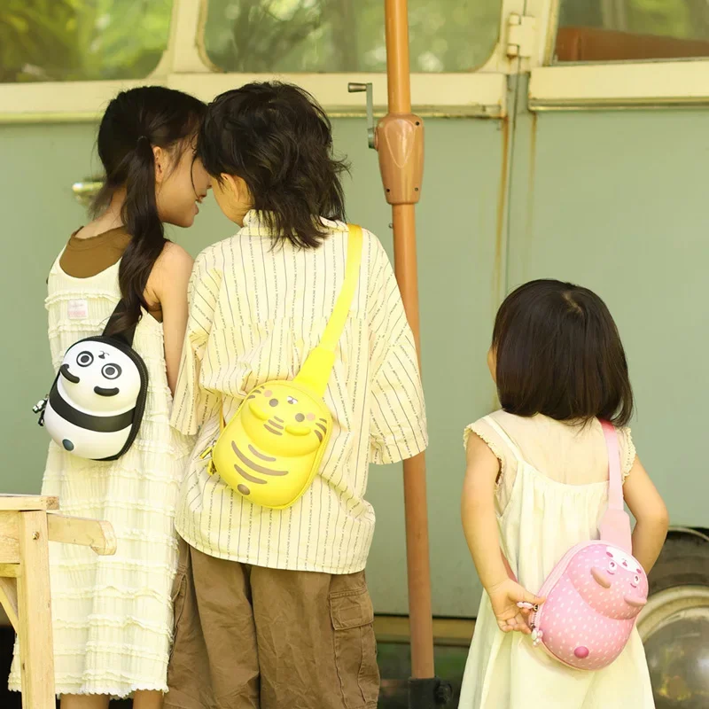 Маленькие детские сумки с 3D тигром забавная дорожная мини-сумка на плечо для