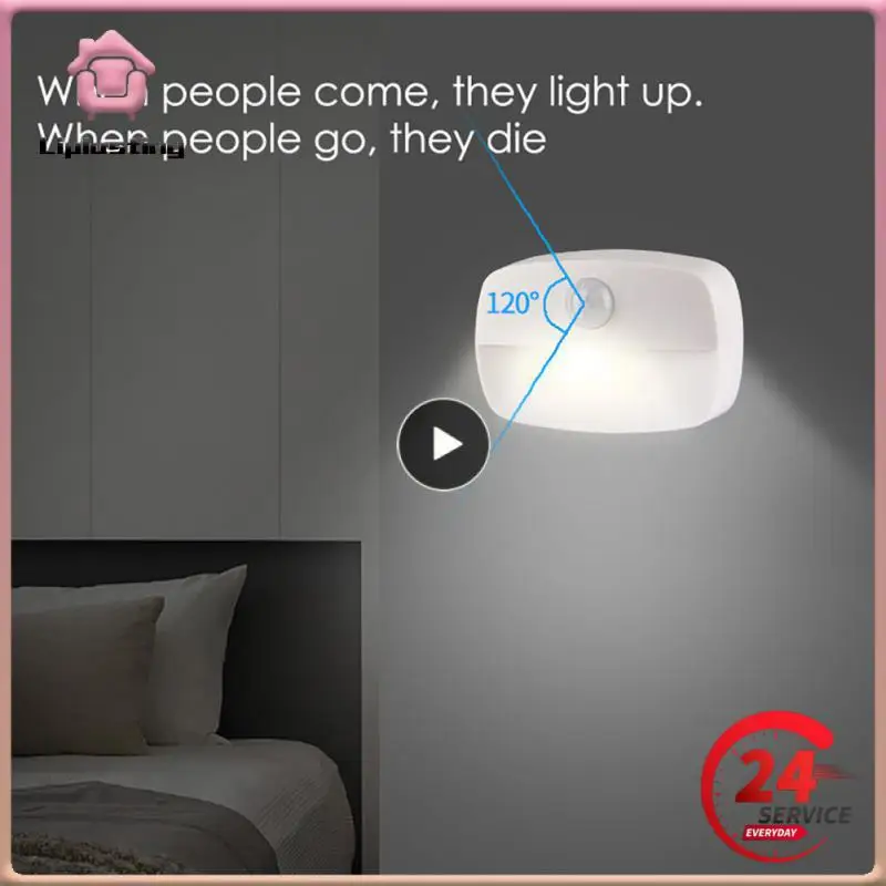 

1~10PCS Energy-saving Human Body Induction Night Light Portable Led Bedside Nightlight Wireless Battery Powered Induction Lamp