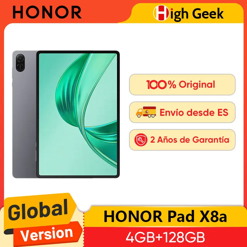 HONOR Pad X8a 11 pulg. alta tasa refresco, batería 8300 mAh, cuádruple altavoz