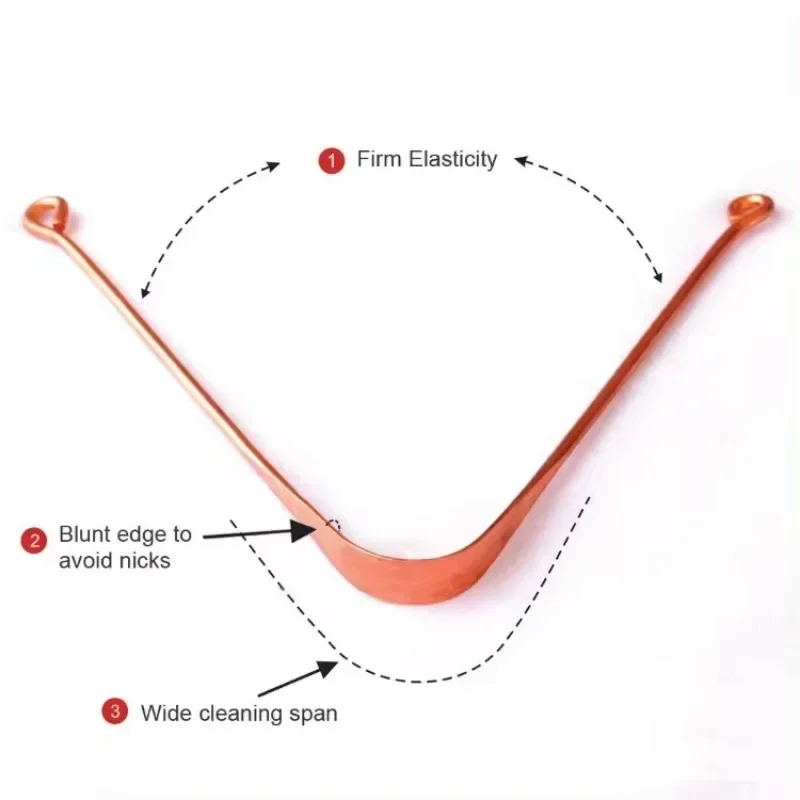 1 шт. скребок для языка из чистой меди