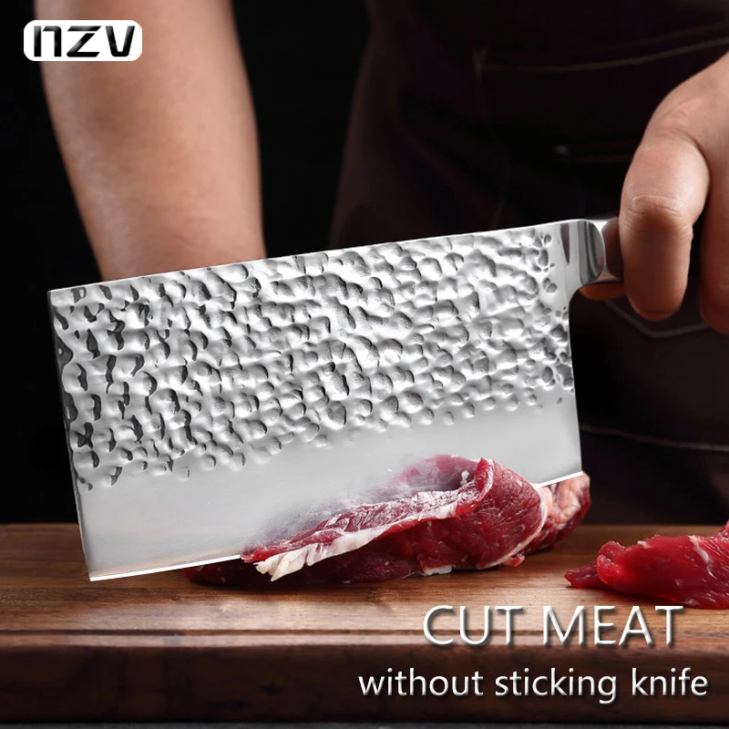 Высококачественный кованый кухонный нож NZV ручной работы искусственный