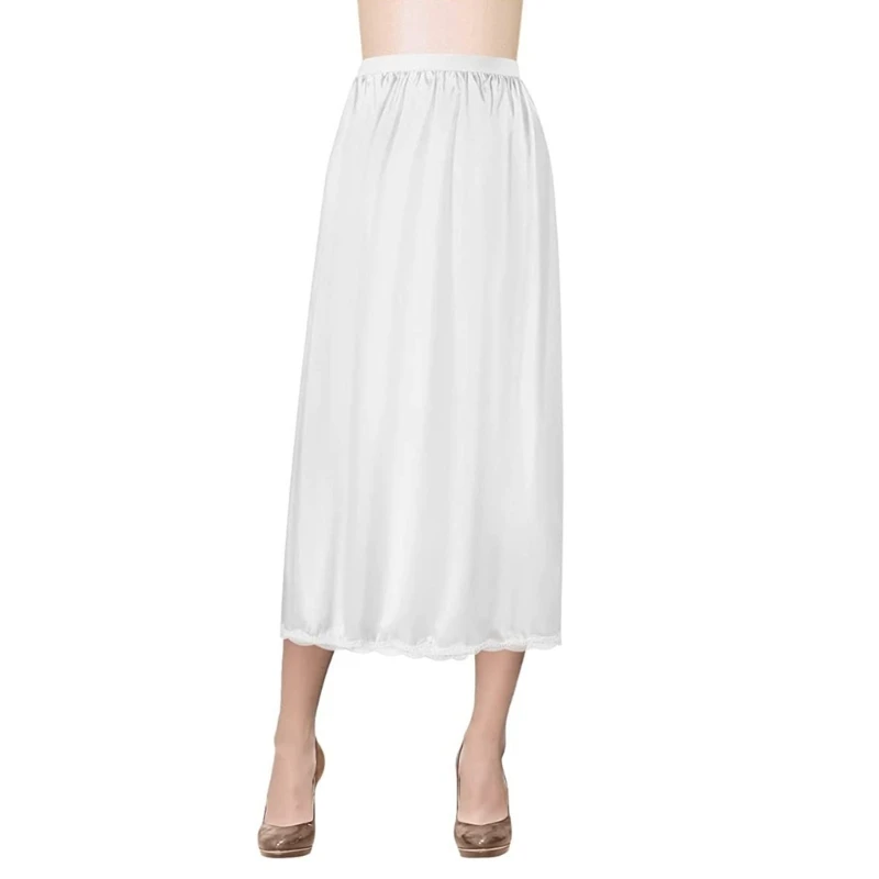 

Women Summer Solid Skirt Inside Anti-exposure Bottom Wearing Lacy Skirts