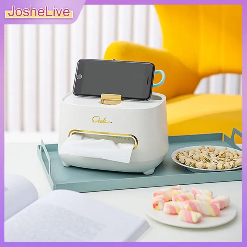 

Living Room Tissue Box Green/white Light Luxury Remote Control Storage Paper Drawer Home Napkin Holder Desktop Decorations Hps