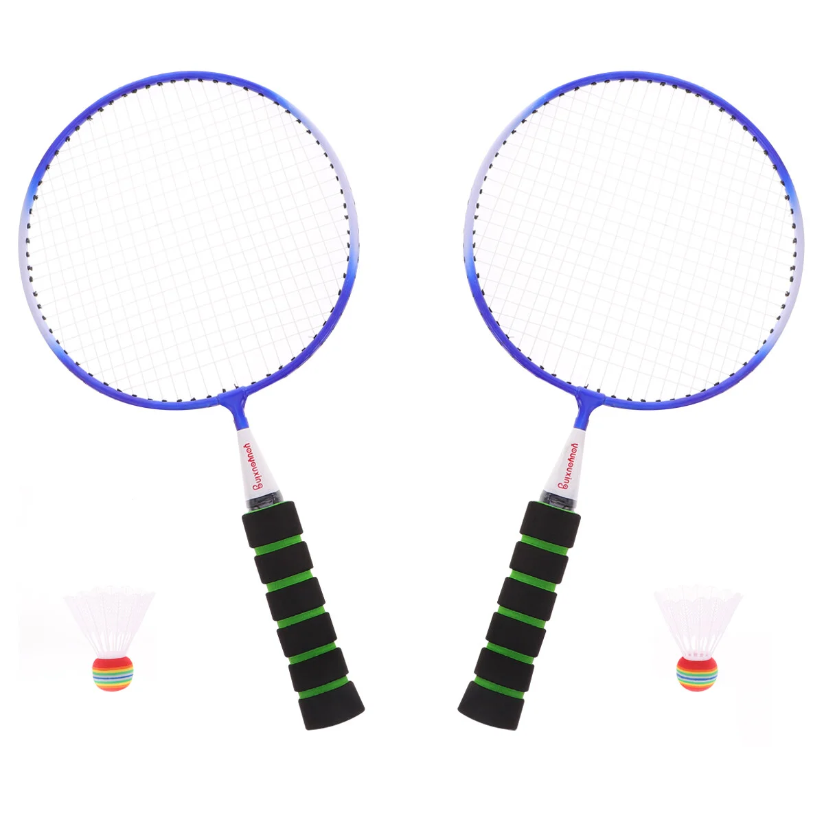 

1 Set Light Weight Sports Gadget Portable Badminton Racket Durable Leisure Toys Funny Badminton Plaything with 2pcs Balls for