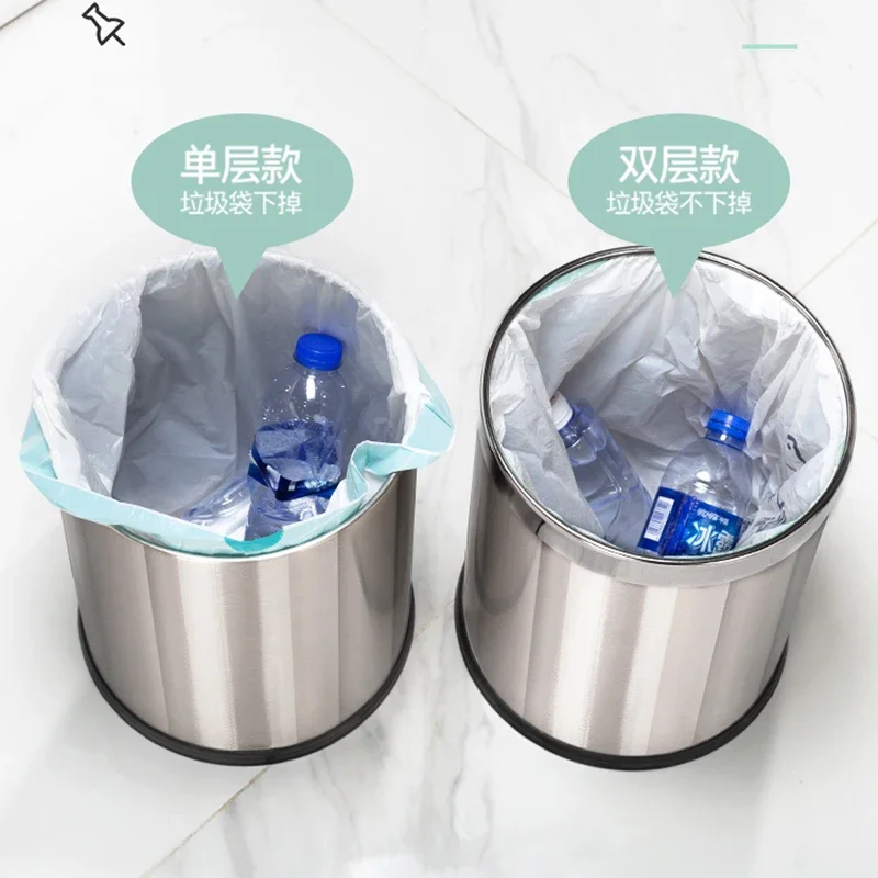 Мусорная корзина из нержавеющей стали для дома с блестками современный макияж