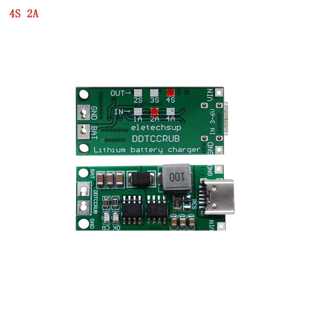 Step-Up Boost LiPo Полимерное литий-ионное зарядное устройство 7,4 В 11,1 В 14,8 В 18650 Модуль зарядки литиевой батареи 2S 3S 4S 24A Type-C до 8,4 В 12 (art.: 3920cd6d11bd3) - 3920cd6d11bd3