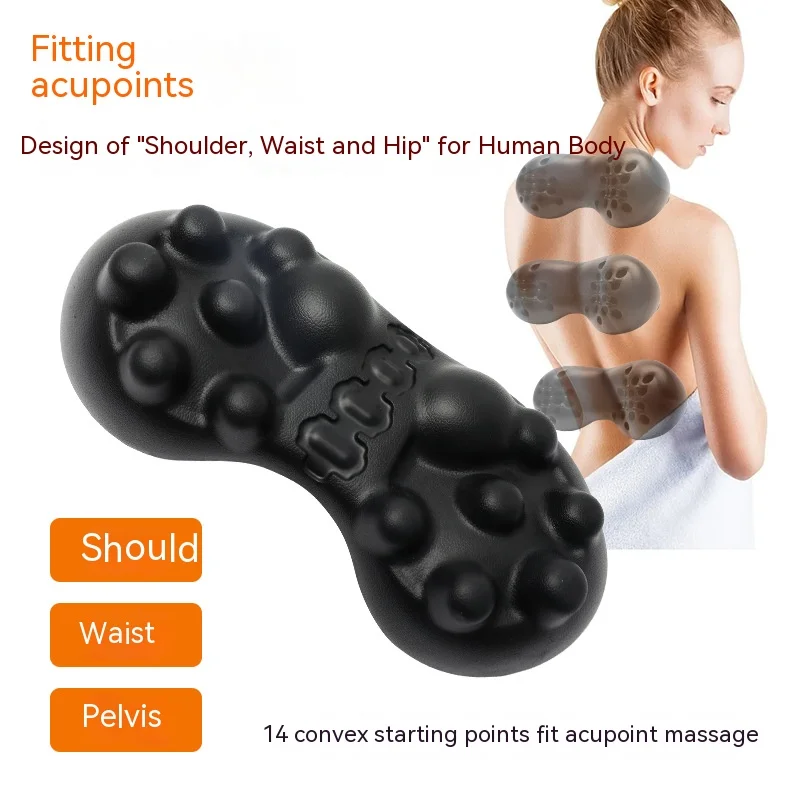 

Black PU Neck and Back Body Massager Massage Stretchers Orthopedic Sleeping Pillow Relaxation Professional Massager