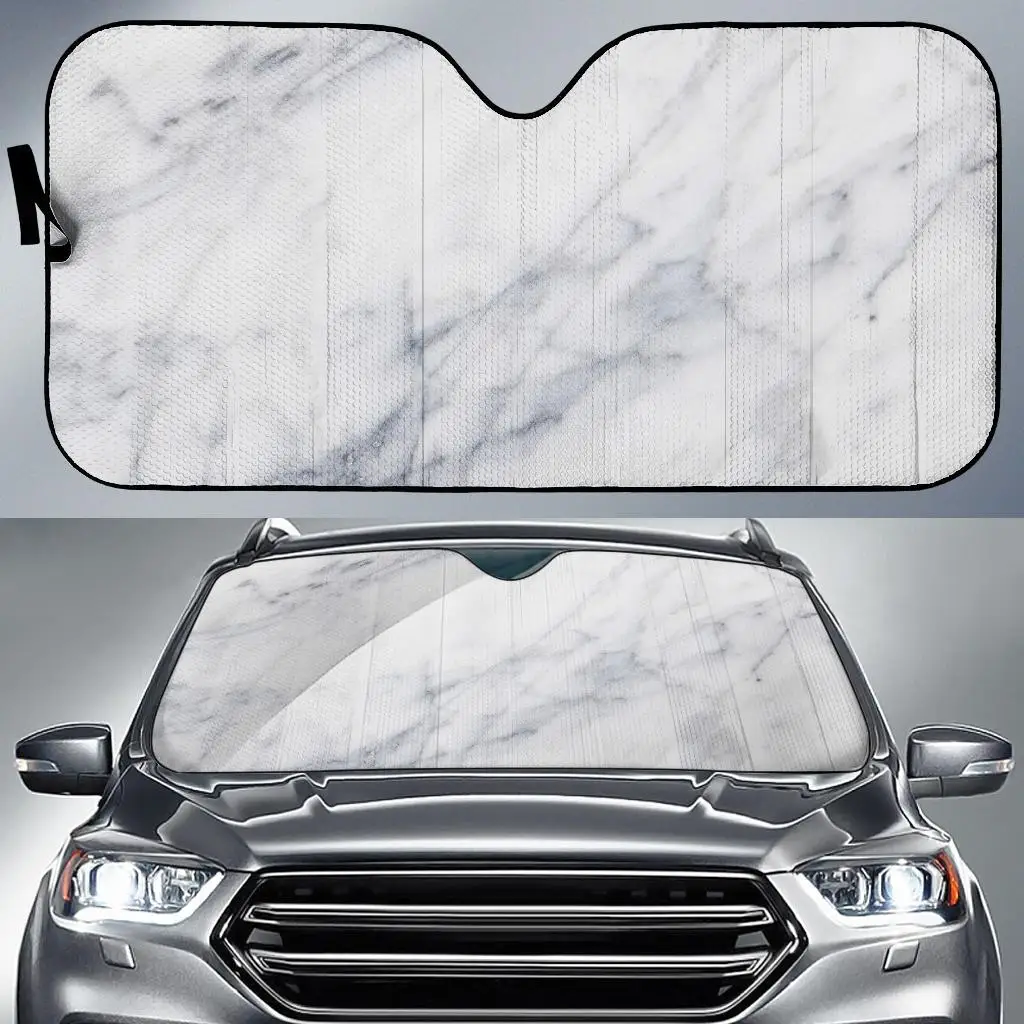 

Smoke Grey Marble Print Car Sun Shade