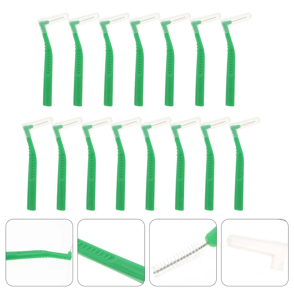 

10 Pcs Interdental Brush Household Brushes Portable Floss Convenient The Go Disposable L-shaped Plaque Teeth cleaning tools