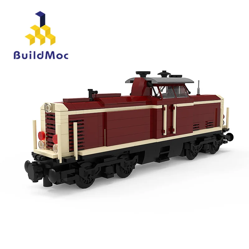 

Buildmoc Moc-35655v100 German Freight Locomotive Set Building Block Toys