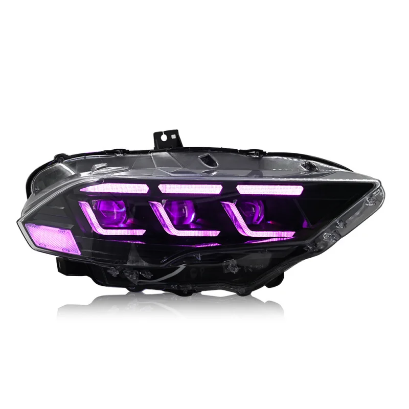 Для Ford mustang 2018-2022 модификация красный зелёный синий режим передняя фара в сборе