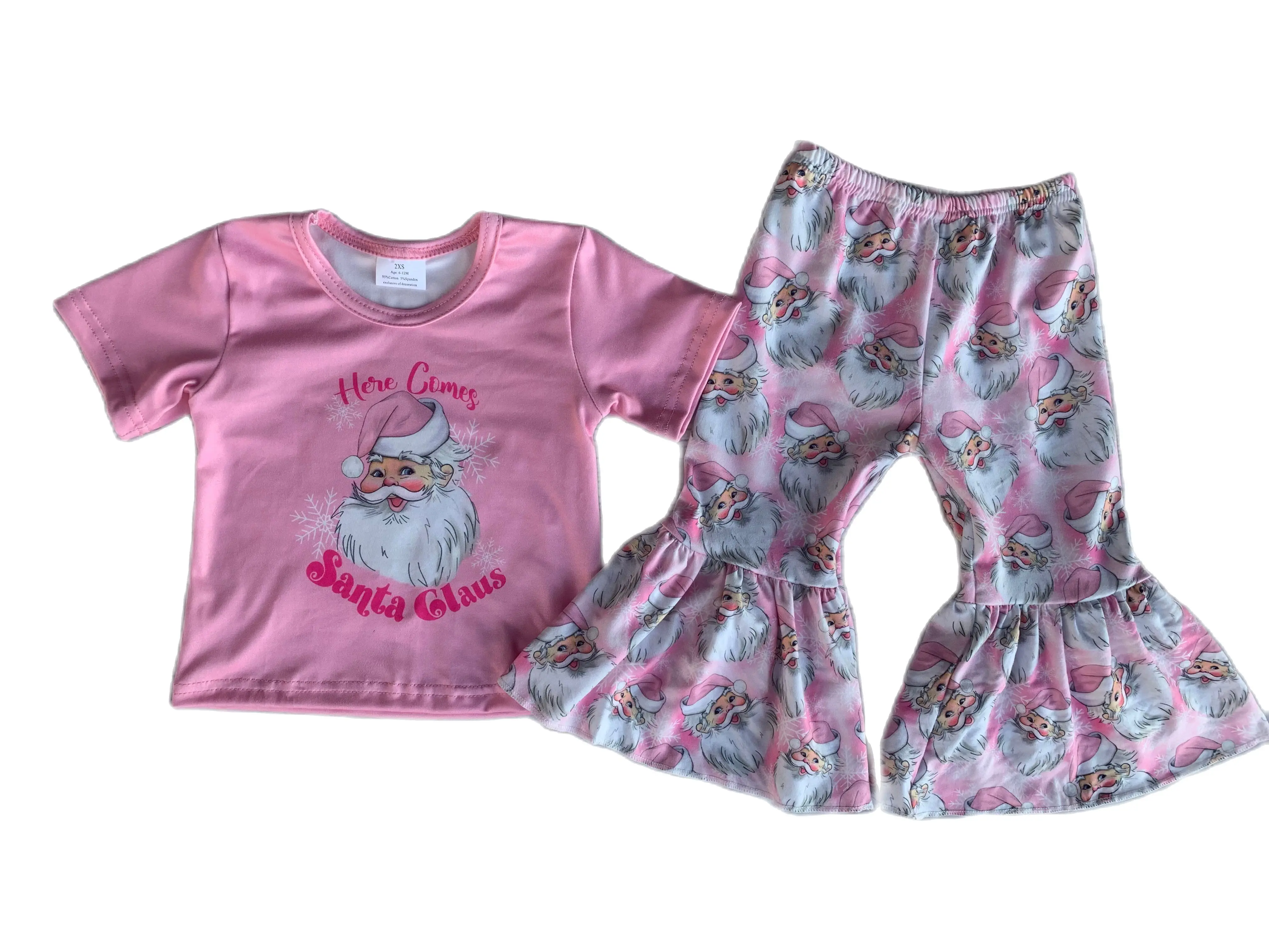 

New Fashion Kids Designer Clothes Girls Boutique Outfits Christmas Baby Girl Clothes Cartoon Print Cute Toddler Girls Clothing