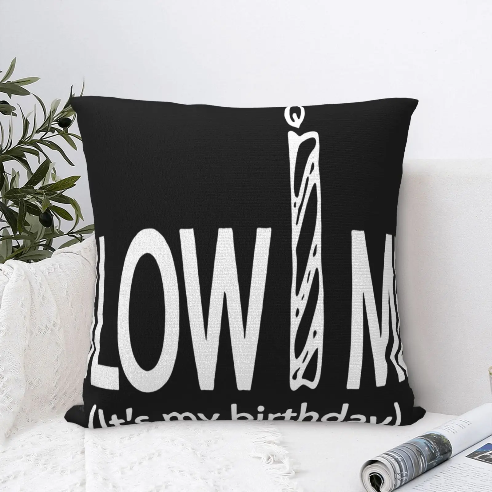 

Наволочка для подушки на день рождения Blow Me Its My Birthday, декоративные подушки для дивана, декоративная подушка, наволочка с молнией, мягкие под...