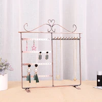 2022 new 48 hole 10 hook desk jewelry stand earring bracelet necklace display stand large black white storage organization