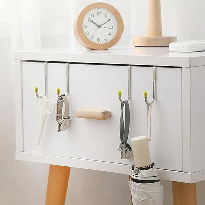 S-образные крючки из нержавеющей стали 4x Металлические вешалки Держатель для