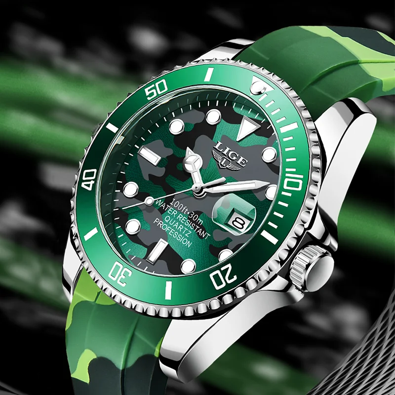

LIGE Quartz Watch For Men Top Brand Luxury Waterproof Men's Watches Luminous Calendar Clock Fashion Wristwatch Relogio Masculino