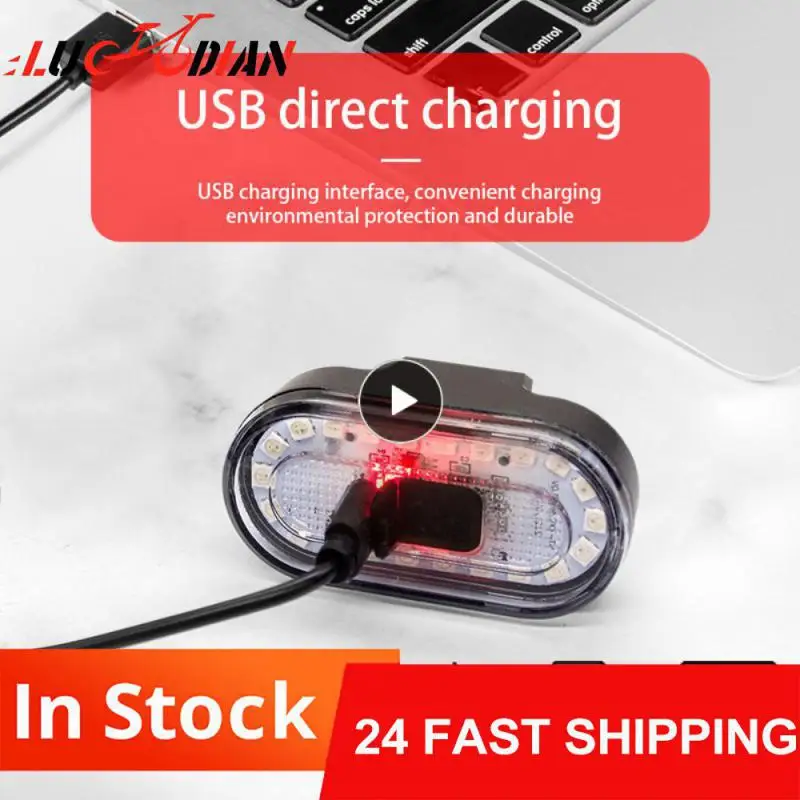 

2022 Bicycle Bike Taillights Waterproof 14 Light-emitting Modes Lamp USB Charging Highlight Taillight Safety Warning Light Hot