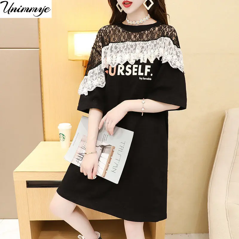 

Summer Women T-shirt Dresses Long T Shirt Dress Korean Fashion Loose Mini Dress Female Cotton Short Sleeve Vestidos Robe J323