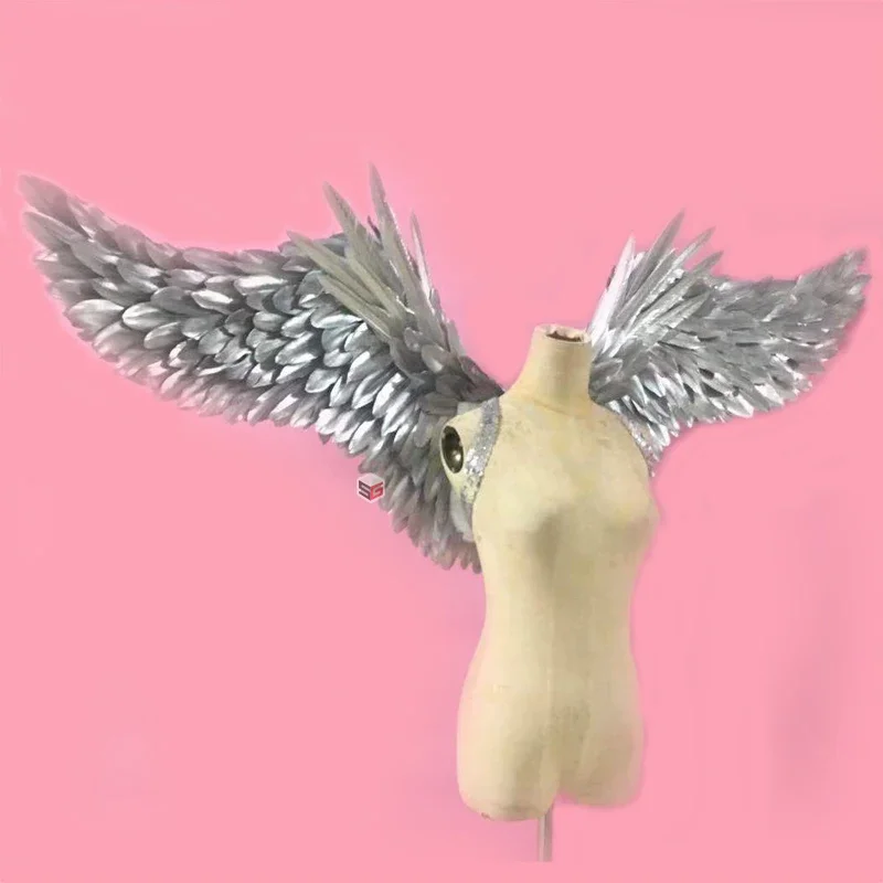 Абстрактный Dreamer стена арт-деко модные белые серебряные золотые крылья Ангела