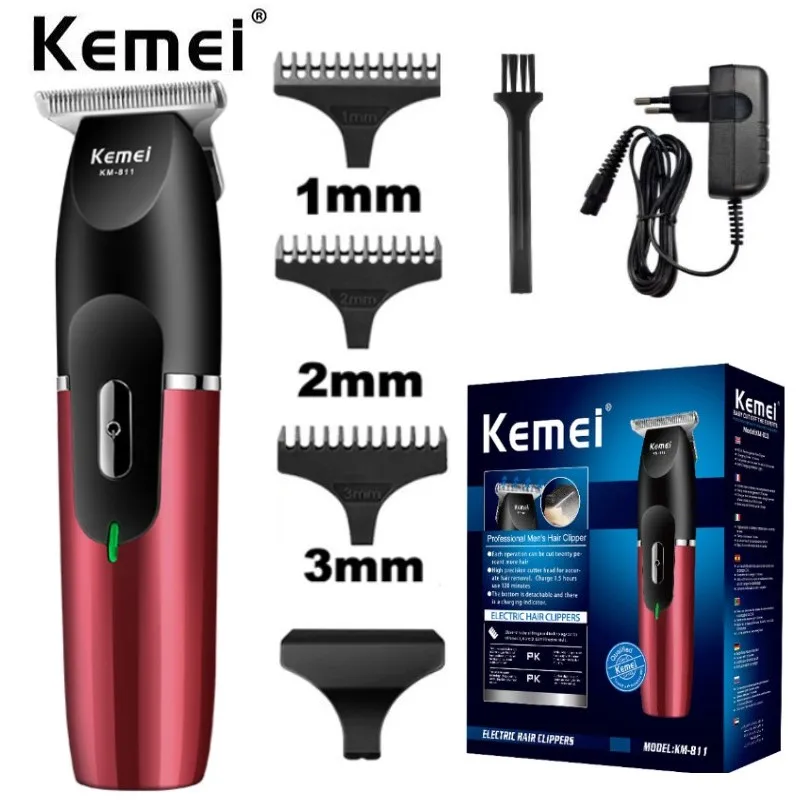 

Kemei KM-811 Professional Hair Clipper Beard Trimmer for Men Small and portable Hair Clipper Carving Clippers Electric Razor