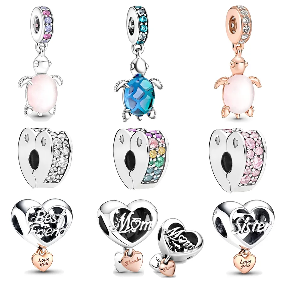 Подходит для оригинального серебряного браслета 925 Love You Best Friend сердце и