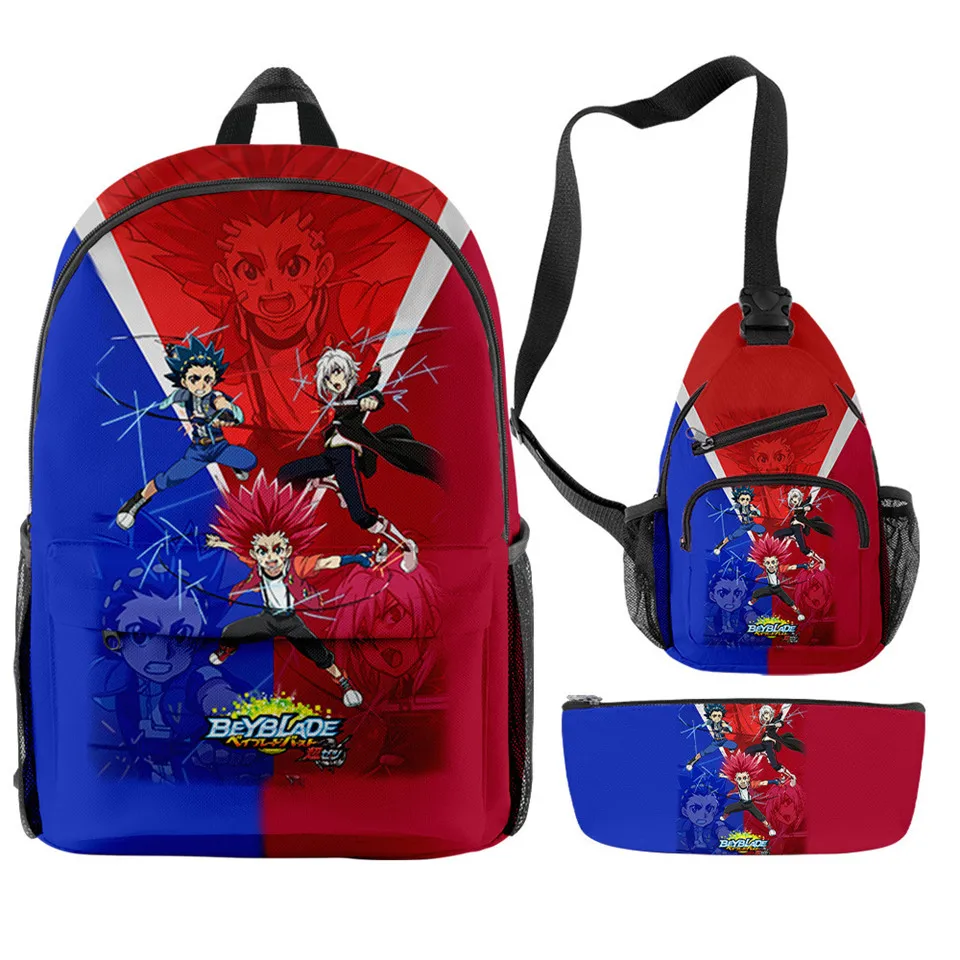 

Anime Beyblade Burst Evolution Men Women Backpack Fabric Oxford School Bag 3D Style Teenager Boys Child Bag Travel Backpack