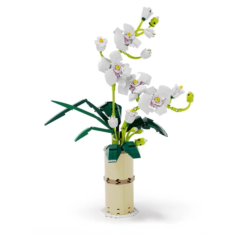 

Конструктор Moc букет из цветов орхидеи, романтическое украшение для дома «сделай сам», игрушки для детей, подарок для девочек